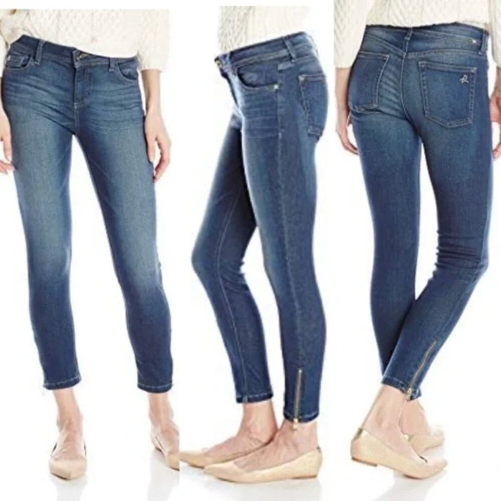 DL1961 Florence Instasculpt Cropped with Zip Jeans Size 27